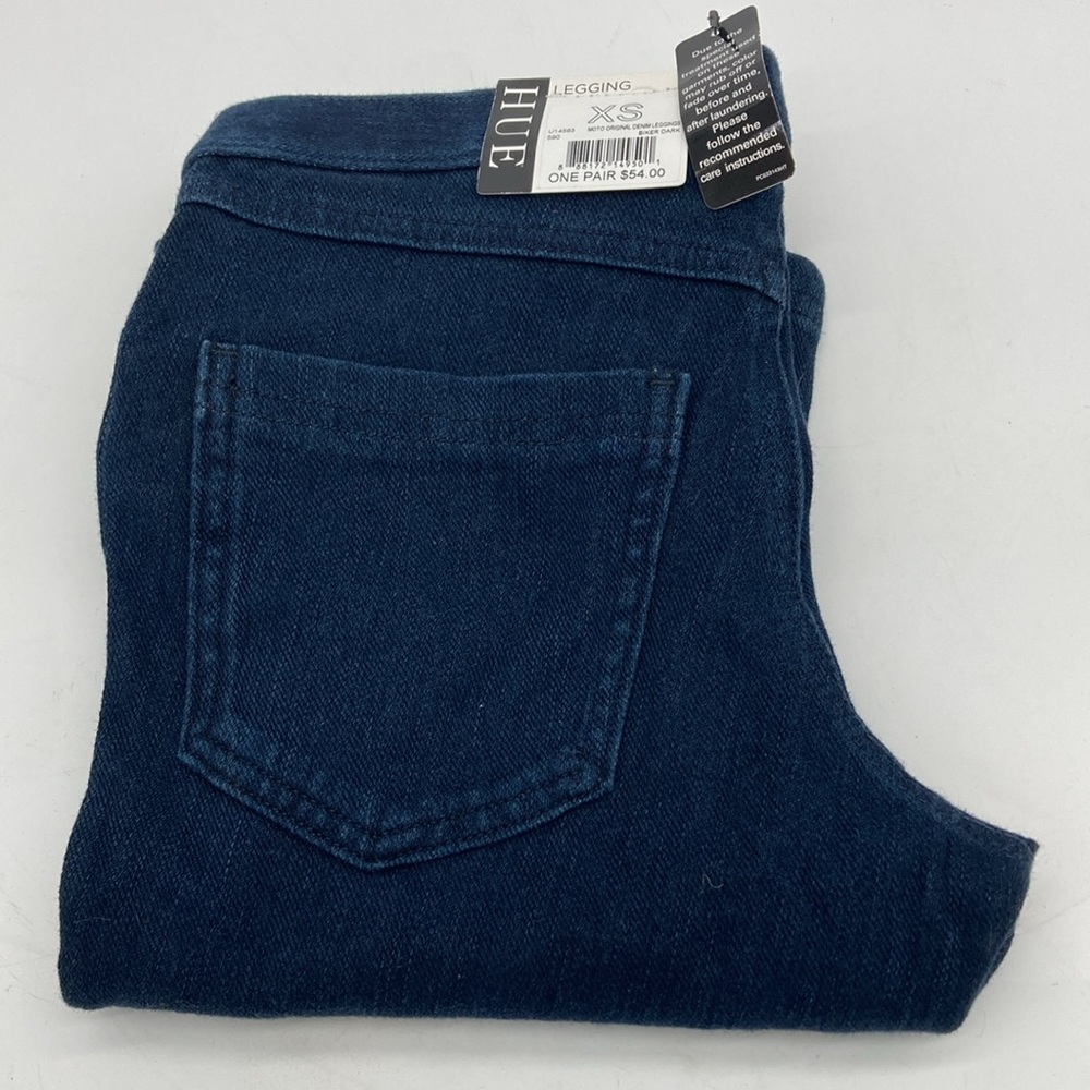 Hue ‘Moto Original Denim Leggings’ - biker dark